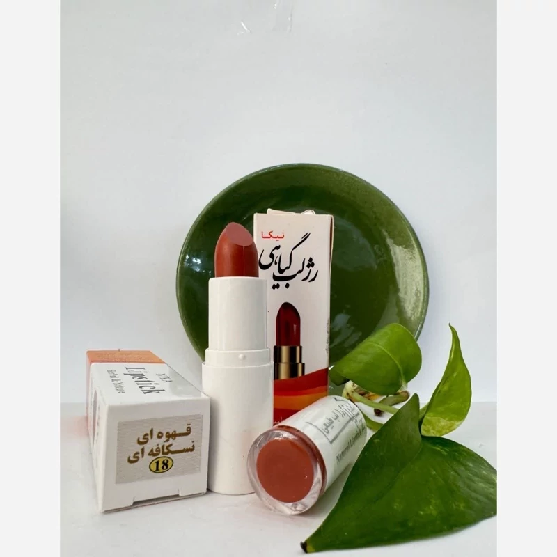 رژ لب بدون سرب به رنگ قهوه ای نسکافه ای کد 18